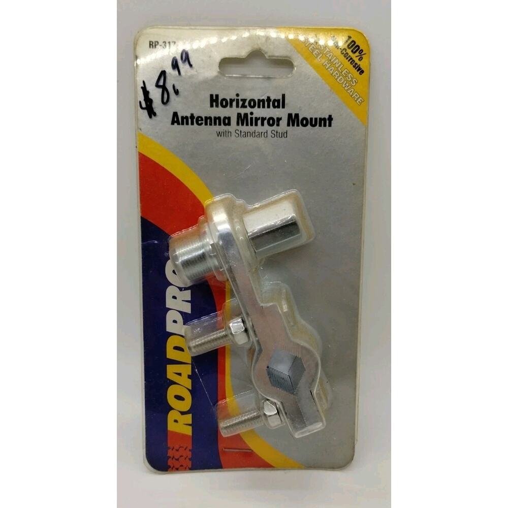 RoadPro Antenna Mirror Mount RP-317 Horizontal Double Groove Mount w/ SO239 Stud